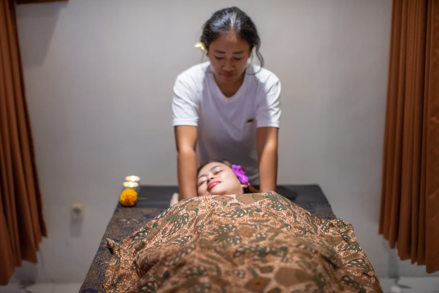 A facial treatment at Aura Bliss Spa