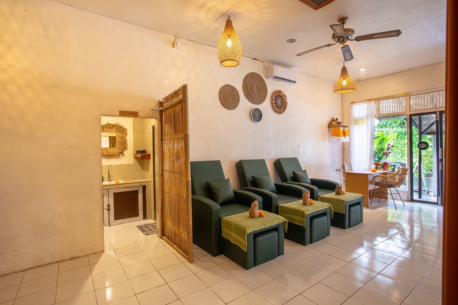 Aura Bliss treatment room prepared for guests